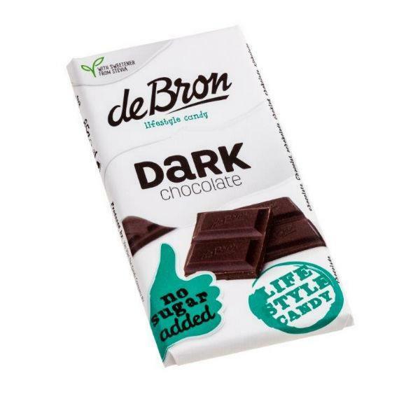 De Bron Tablet dark stevia 85g