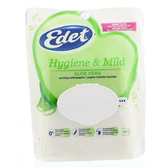 Edet Vochtig toiletpapier gentle aloe 40st