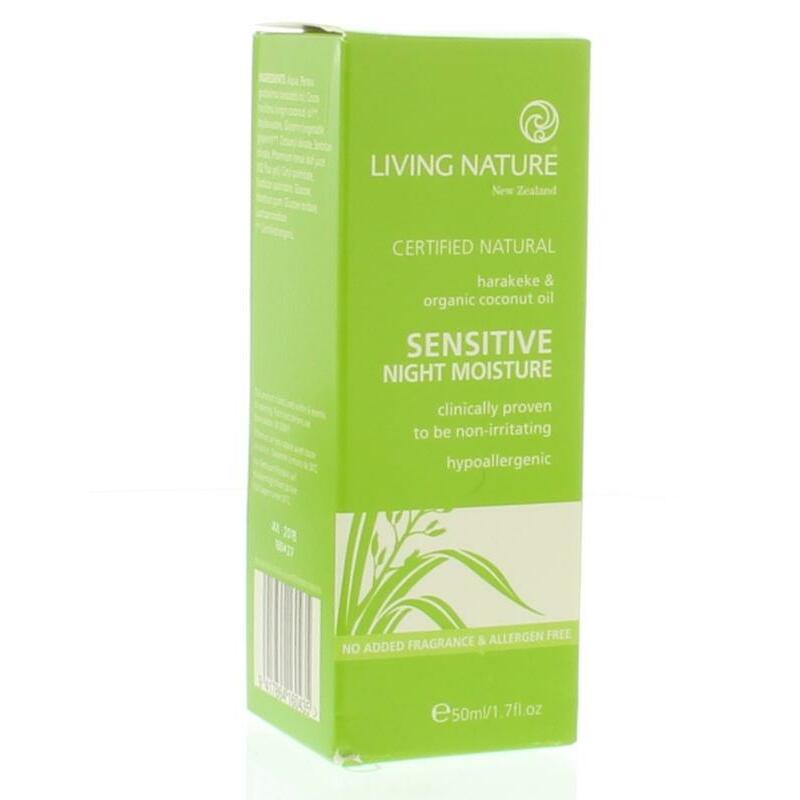 Living Nature Nachtcreme gevoelige huid 50ml