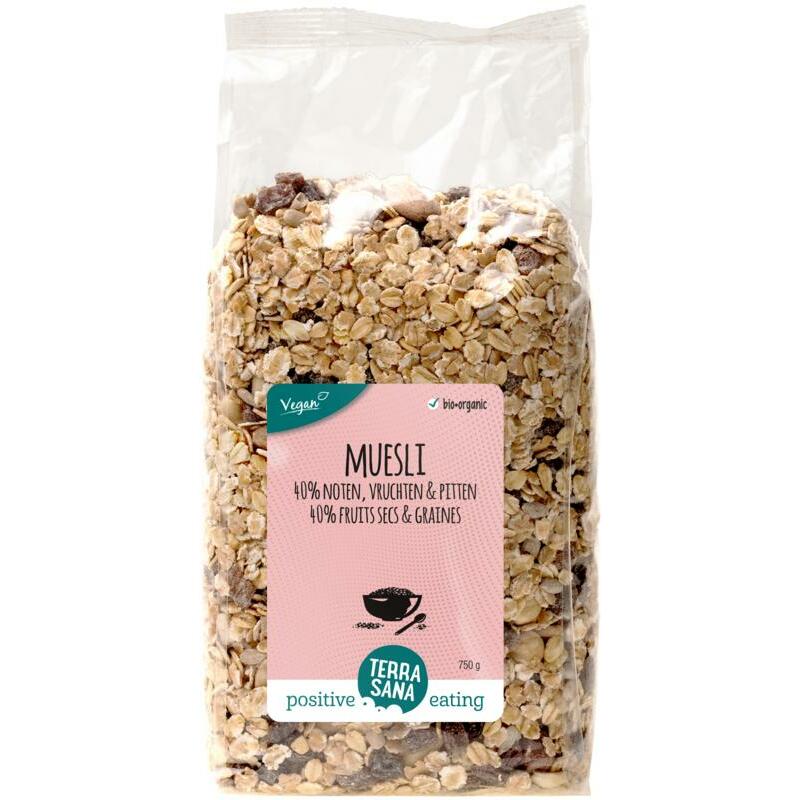 Terrasana Muesli noten & zuidvruchten bio 750g