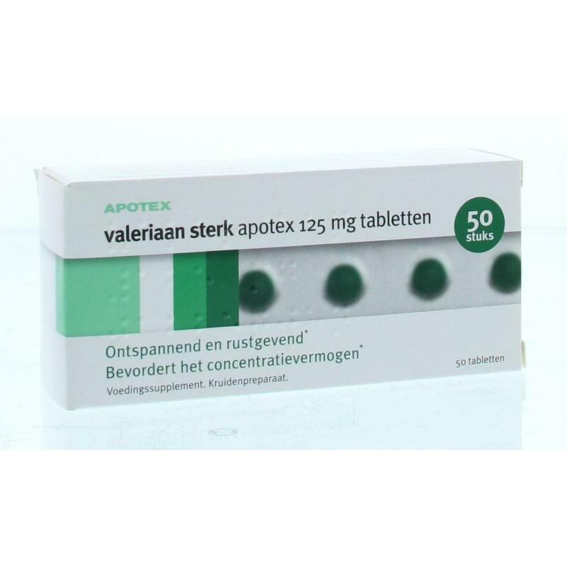 Apotex Valeriaan sterk 125 mg 50tb