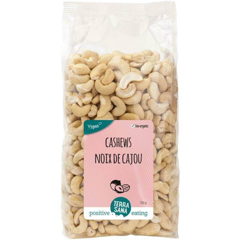 Terrasana Cashewnoten ongeroosterd zonder zout bio 750g