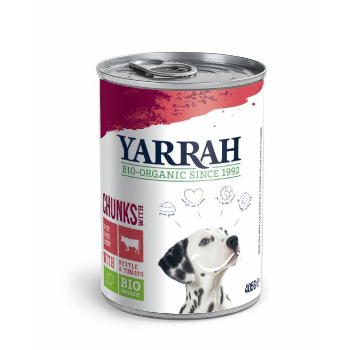 Yarrah Hond brok rund in saus bio 405g