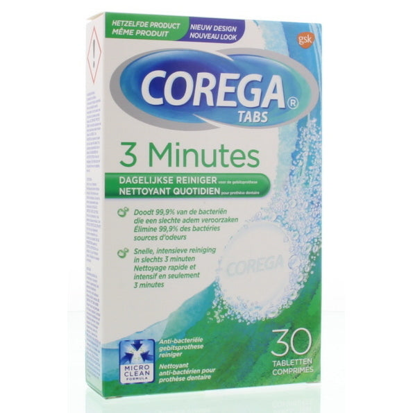 Corega Tabletten 3 minuten 30st