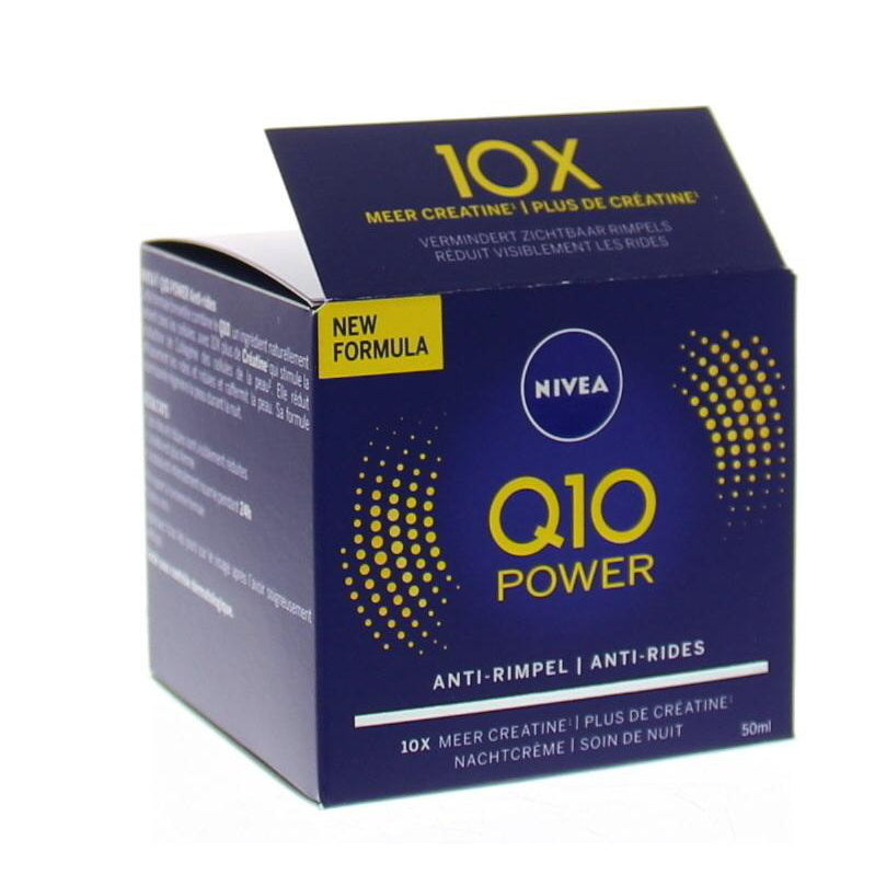 Nivea Visage anti-rimpel nachtcreme Q10+ 50ml