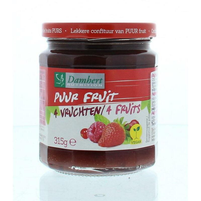 Damhert Puur fruit 4 Vruchten confiture 315g