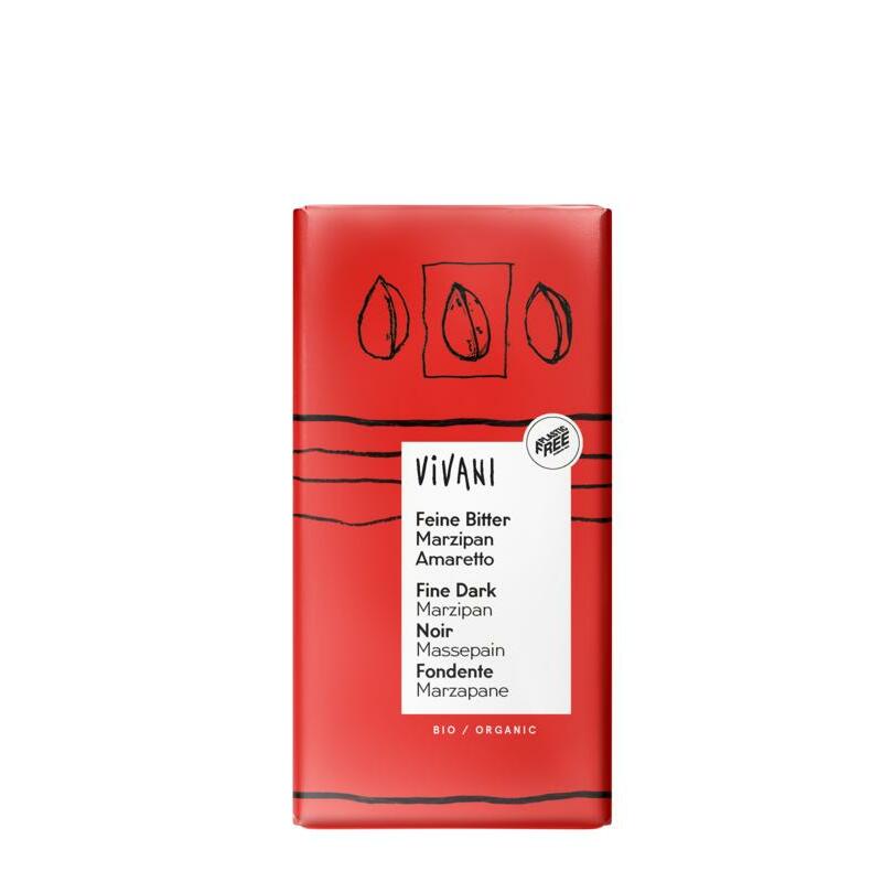 Vivani Chocolade puur met marsepein & amaretto bio 100g