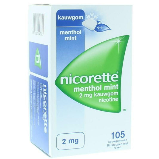 Nicorette Kauwgom 2 mg menthol mint 105st