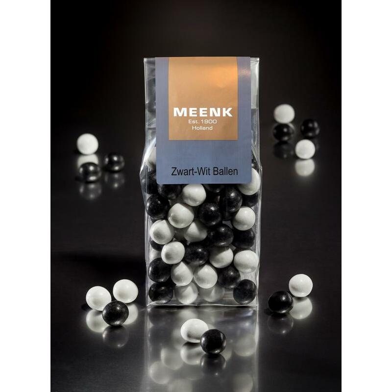 Meenk Zwart wit ballen 170g