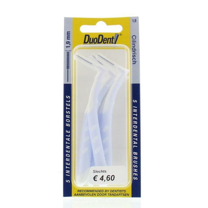 Duodent Interdentale borstel cilindrisch 1.9 lange houder 5st