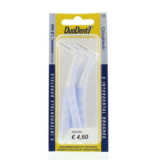 Duodent Interdentale borstel cilindrisch 1.9 lange houder 5st