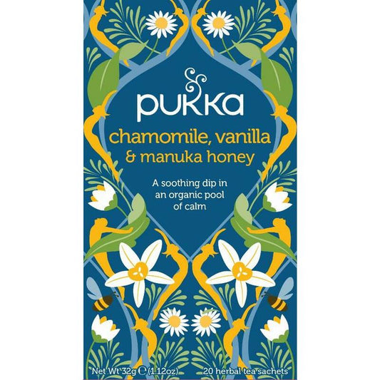 Pukka Org. Teas Chamomile vanille/manuka honing bio 20st