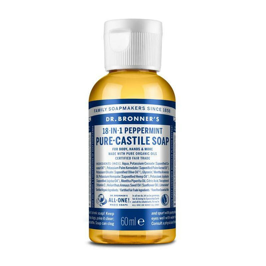 Dr Bronners Liquid soap peppermint 60ml