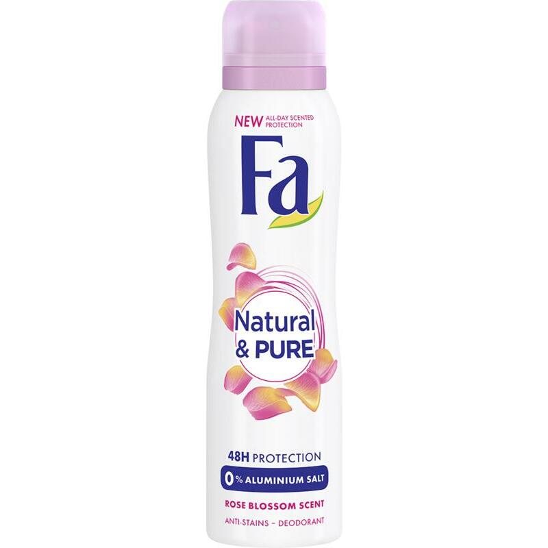FA Deodorant spray natural & pure rose blossom 150ml