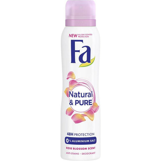 FA Deodorant spray natural & pure rose blossom 150ml