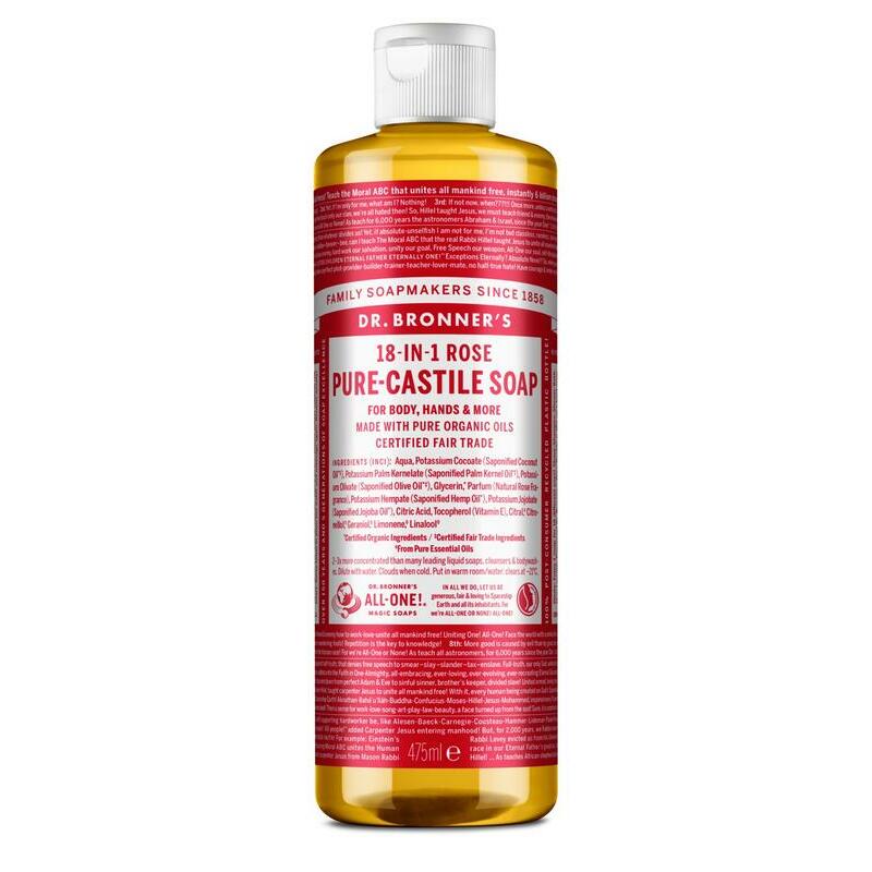 Dr Bronners Liquid soap roos 475ml