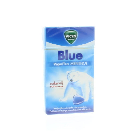 Vicks Blue menthol suikervrij box 40g