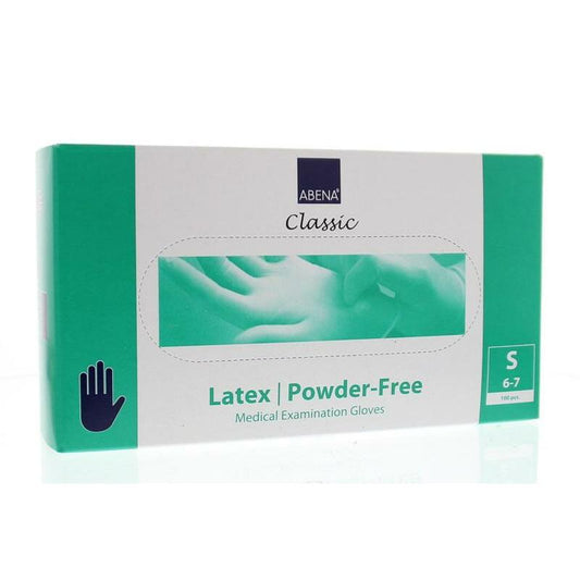 Abena Handschoenen latex poedervrij maat S 100st