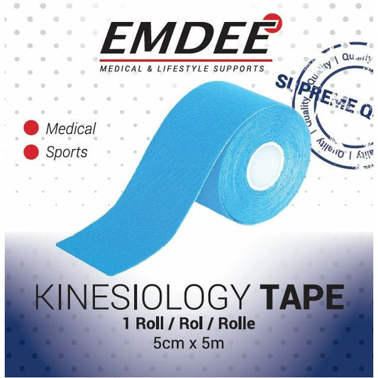 Emdee Kinesio tape licht blauw non cut 1rol