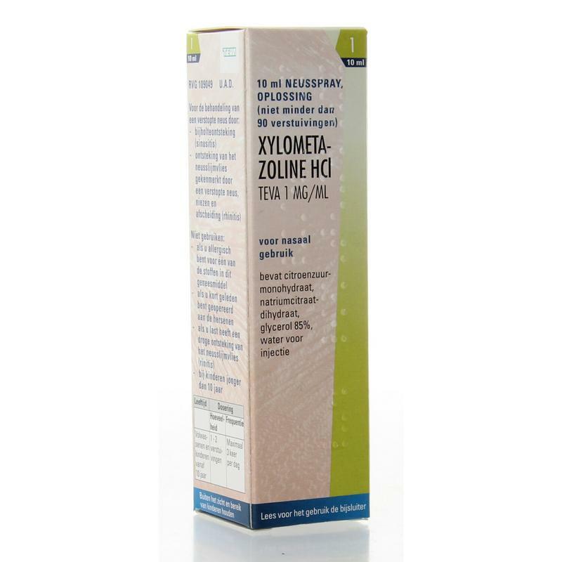 Teva Xylometazoline 1 mg spray 10ml