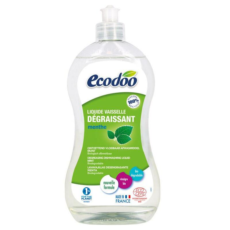 Ecodoo Afwasmiddel vloeibaar ontvettend munt bio 500ml
