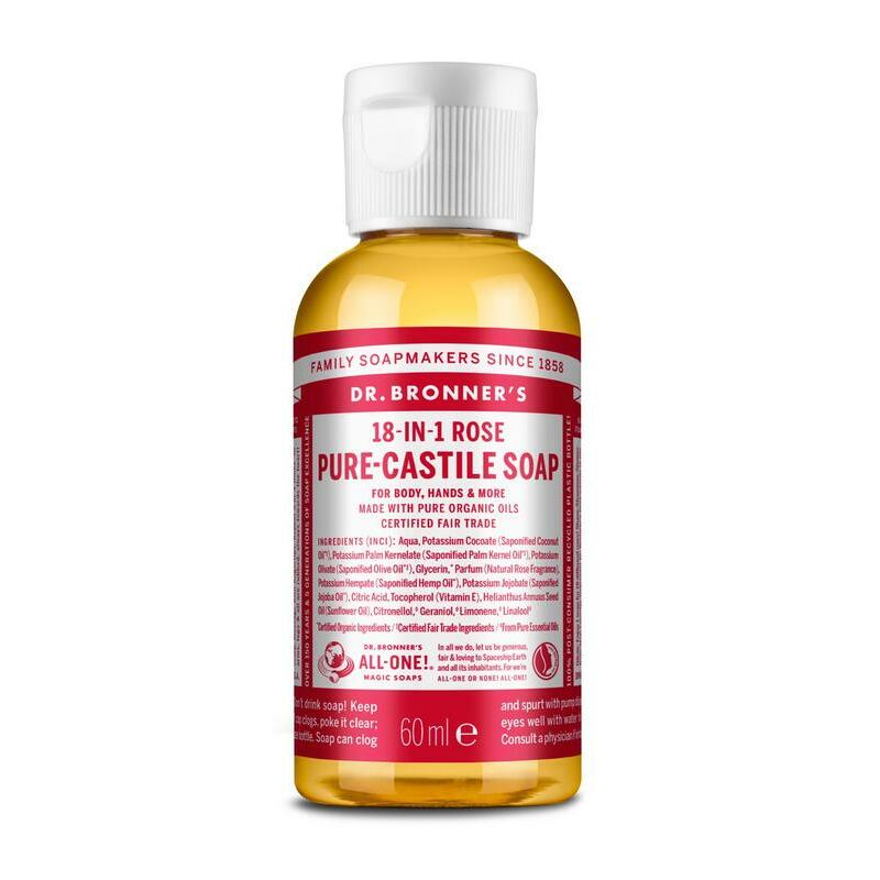 Dr Bronners Liquid soap rose 60ml