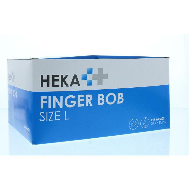 Heka Fingerbob blauw large 5 stuks 20x5st