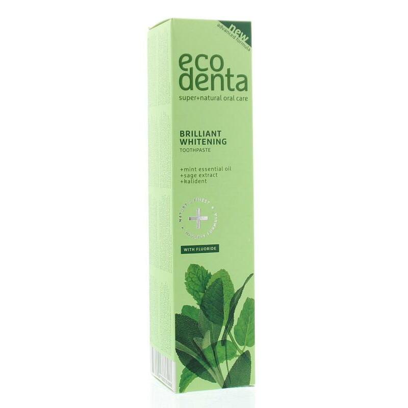 Ecodenta Tandpasta whitening muntolie en salie extract 100ml