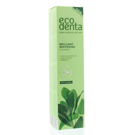 Ecodenta Tandpasta whitening muntolie en salie extract 100ml