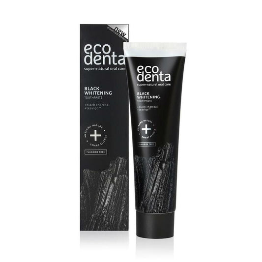 Ecodenta Tandpasta whitening houtskool extra black 100ml