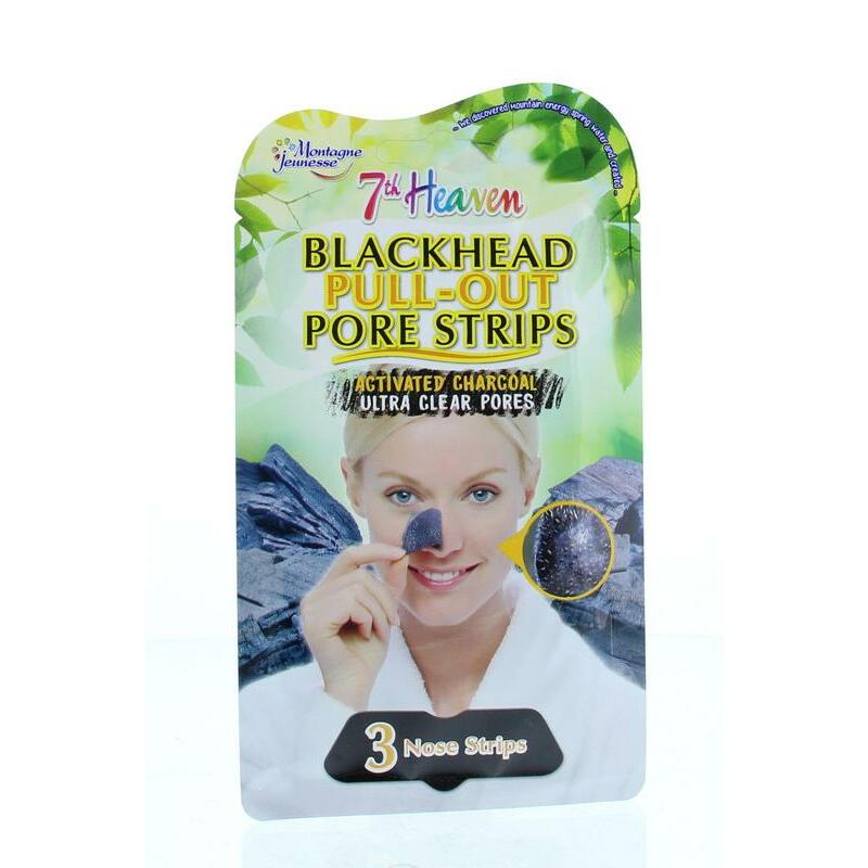 Montagne 7th Heaven gezichtsmasker charcoal pore strips 3st