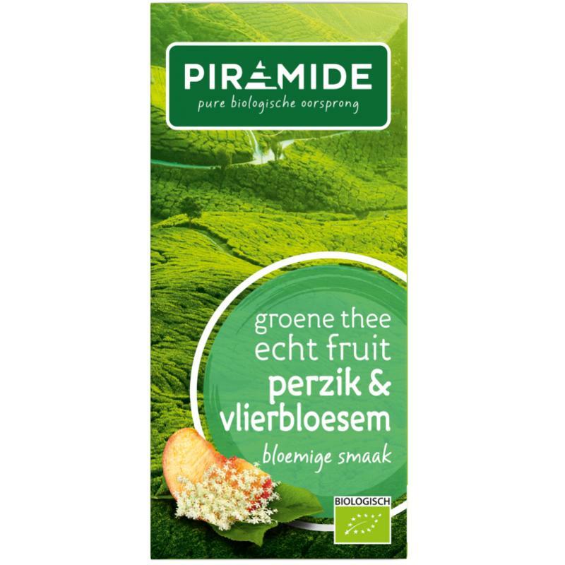 Piramide Groene thee perzik vlierbloesem bio 20st
