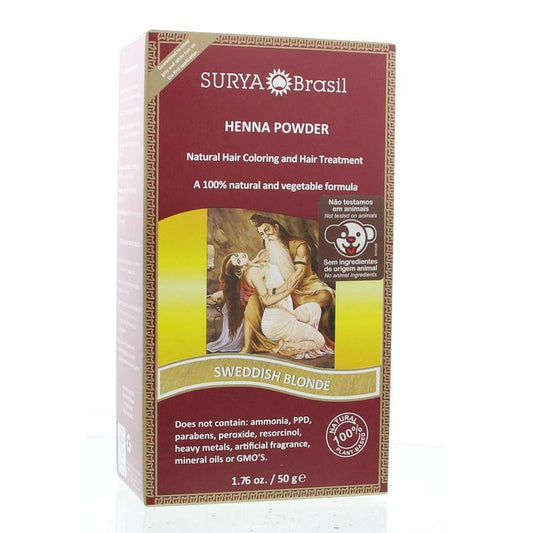 Surya Brasil Henna haarverf poeder Swedish blonde 50g