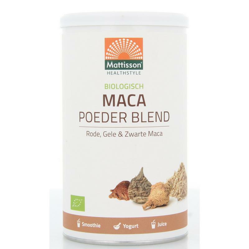 Mattisson Maca poeder blend geel, rood & zwart bio 300g