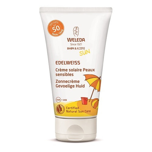 Weleda Edelweiss zonnecreme gevoelige huid SPF50 50ml