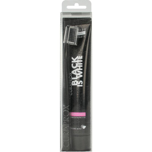 Curaprox Black is white tandpasta whiten + tandenb ultr sft 1set