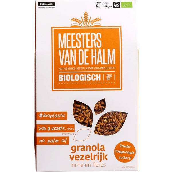 De Halm Granola vezelrijk bio 350g