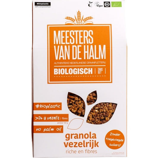 De Halm Granola vezelrijk bio 350g