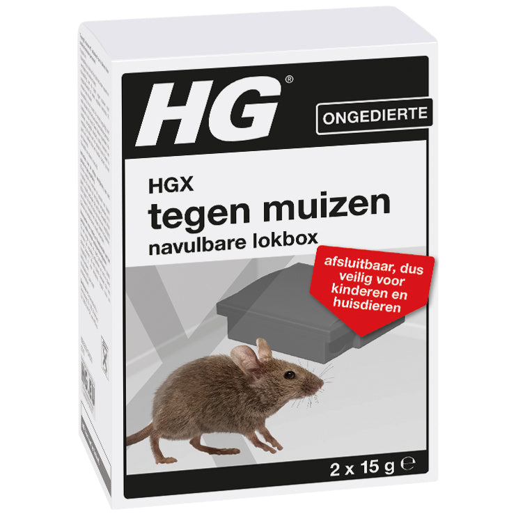 HG X lokbox tegen muizen & navulling 1set