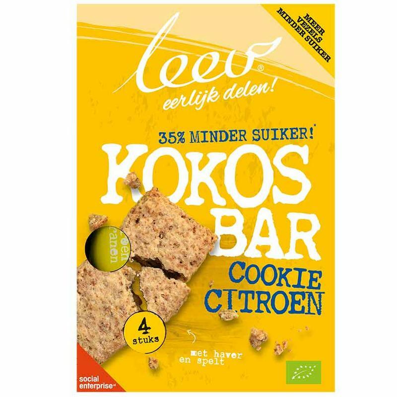 Leev Cookiebar kokos-citroen bio 140g