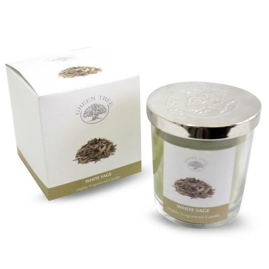 Green Tree Candle white sage 200g