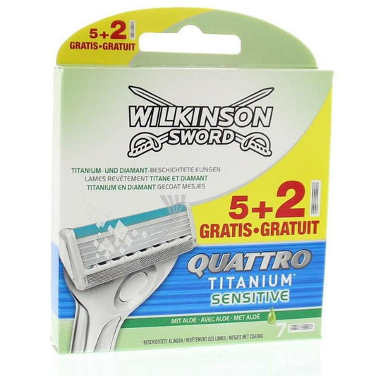 Wilkinson Quattro titanium sensitive mesjes 5+2 7st