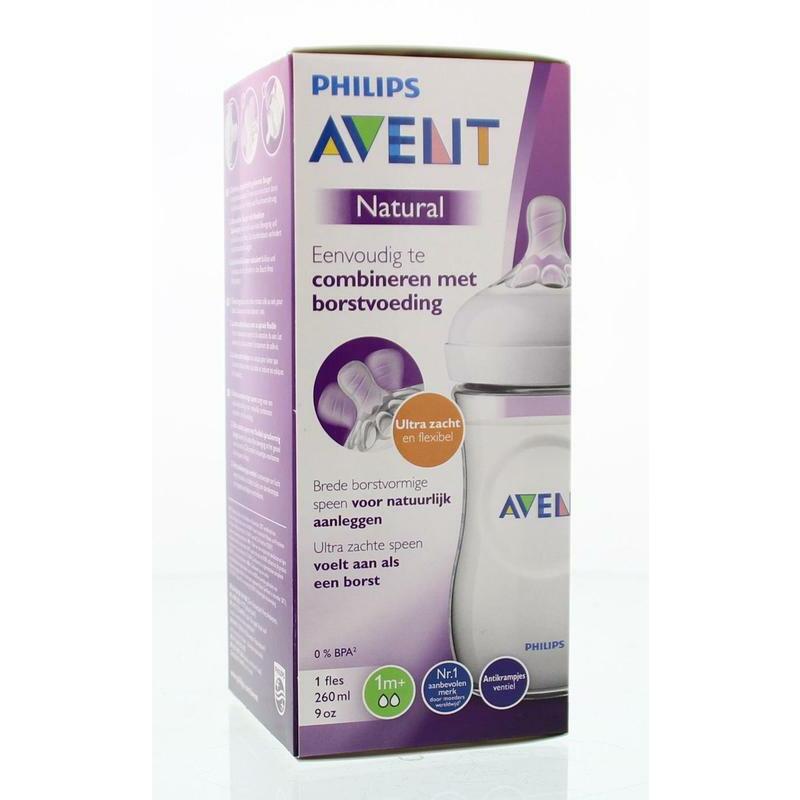 Avent Zuigfles natural 260ml incl speen 260ml