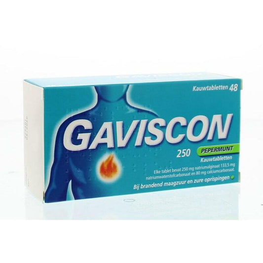 Gaviscon Pepermunt 250 48kt