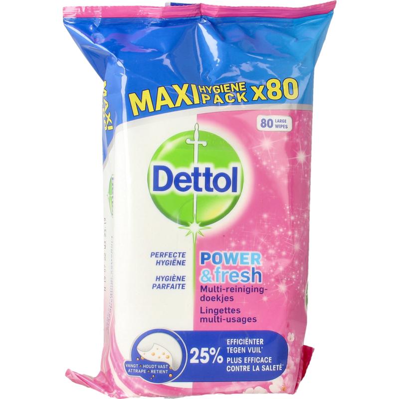 Dettol Multi reinigings doekjes p & fr kersenbloesem 80st