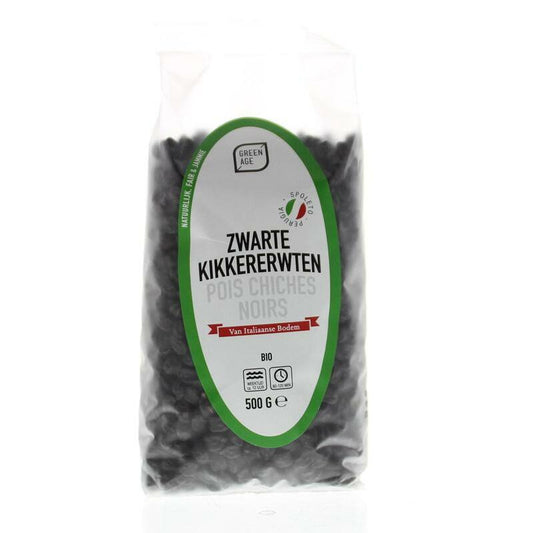 Greenage Zwarte kikkererwten bio 500g