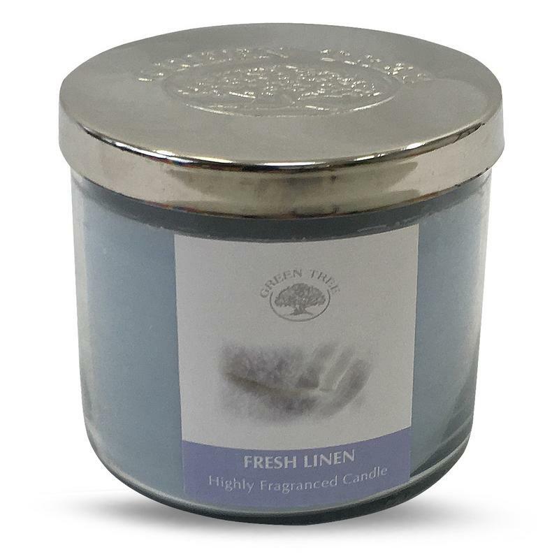 Green Tree Geurkaars fresh linen 400g