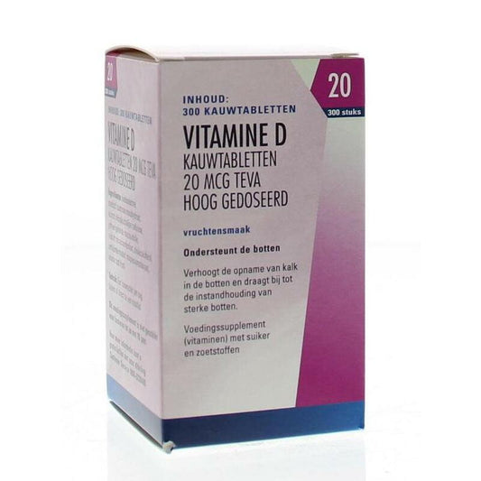 Teva Vitamine D 20 mcg 800IE 300tb