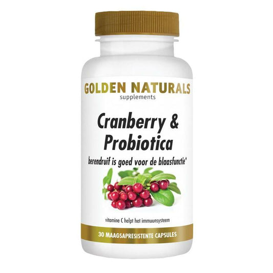 Golden Naturals Cranberry & Probiotica 30vc