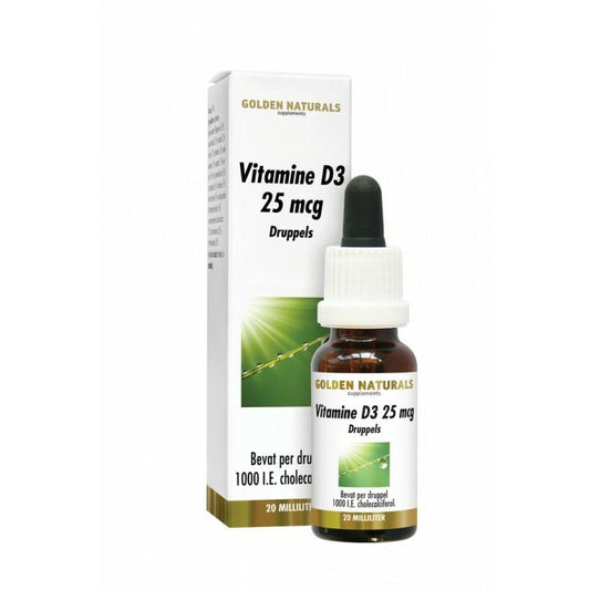 Golden Naturals Vitamine D3 25 mcg druppels 20ml